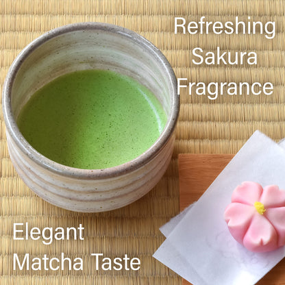 Japanese Matcha with Sakura Tea, Refreshing Aroma of Matcha and Cherry Blossoms, Great for Baking, Culinary Grade, Made in Japan(100g)【YAMASAN】