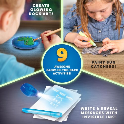 Blue Marble Glow In The Dark Advent Calendar - 24 Fun Science Activities & Animal Figures | Educational Countdown for Kids