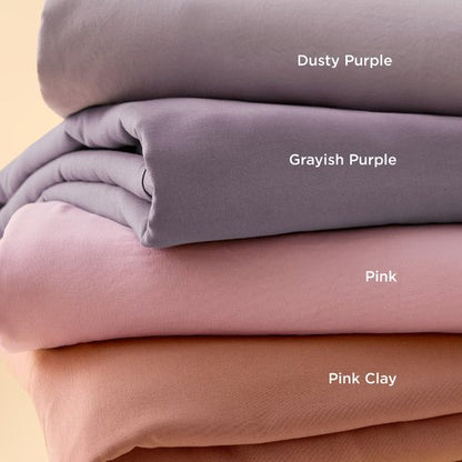 Bedsure Pink Clay Duvet Cover Twin/Twin XL Size - 2 Pieces Prewashed Polyester Extra Soft Bedding Set, Includes 1 Twin Duvet Cover 68''x90'' with Zipper Closure & 1 Pillow Sham, No Comforter