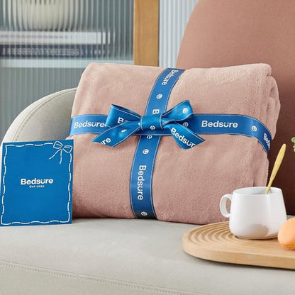 Bedsure GentleSoft Fleece Blanket - Lightweight Plush Cozy Twin Size Dusty Pink, 60x80 Inches