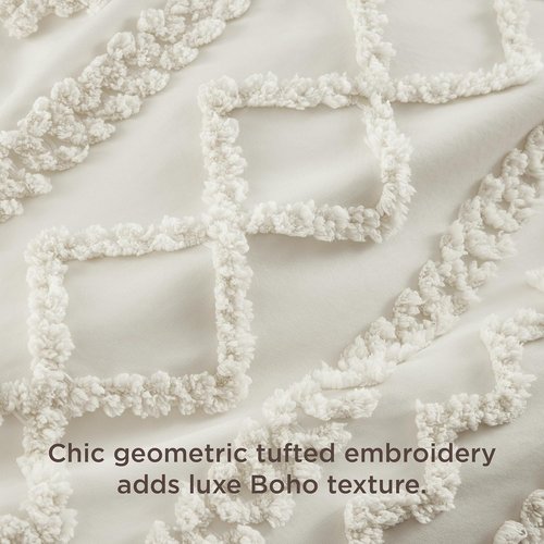 Bedsure Boho Duvet Cover - Soft & Comfortable Queen Size Bedding Set | Elegant Beige Design, Machine Washable