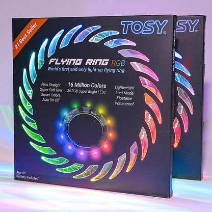 TOSY Flying Ring - Super Bright RGB LED Toy with Lost Mode | Waterproof Fun for Kids & Teens