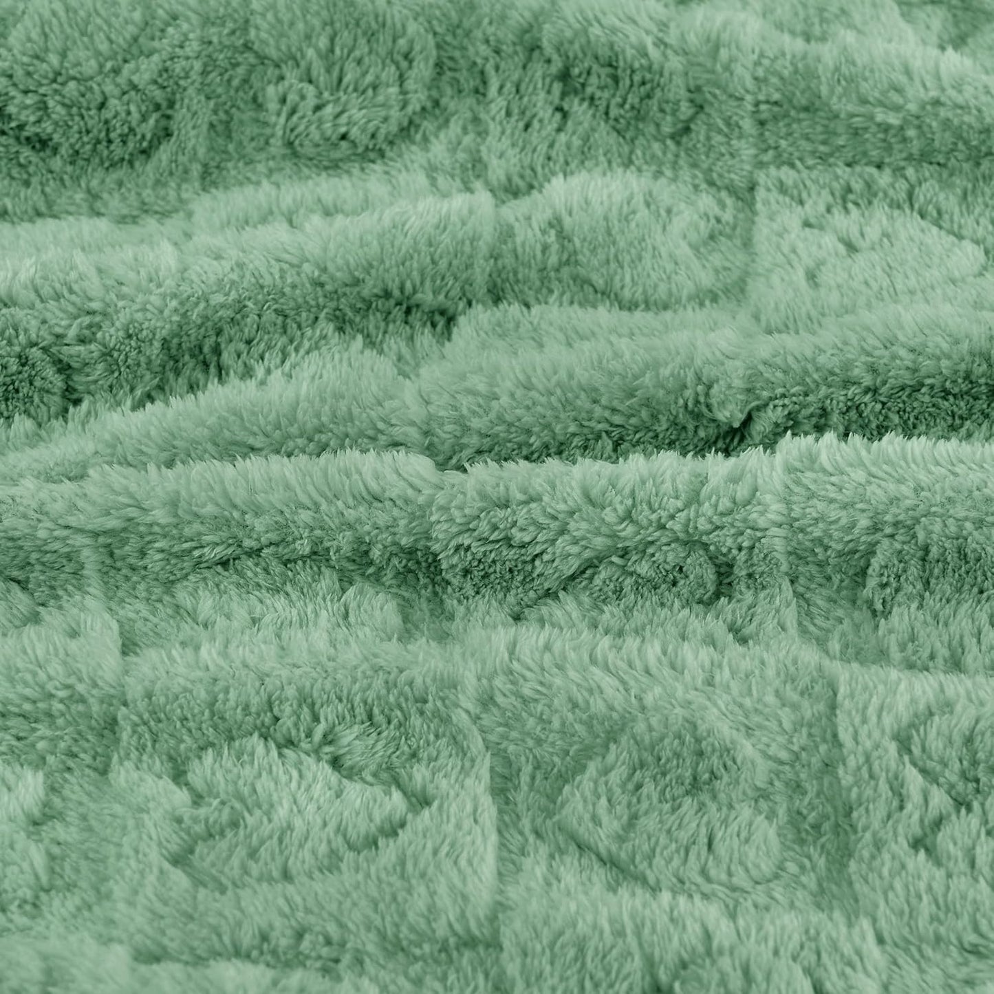 Yurhap Fleece Baby Blanket - Ultra Soft Heart Checkered Design | Cozy 30"x40" Sage Green for Infants