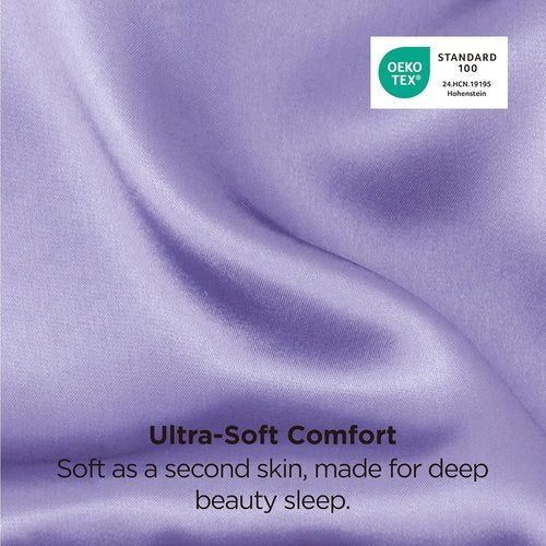 Bedsure Satin Pillowcase - Silky Lilac Pillowcases for Hair & Skin | 2 Pack, 20x30 Inches, Envelope Closure