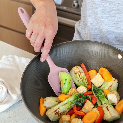 GIR: Get It Right - 5 Piece Essentials All Purpose Set - Ladle, Spatula, Flip, Spoon & Spoonula, Non-stick, Heat Resistant, Dishwasher Safe, Kitchen Utensils, Baking Supplies - Rose