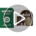 Walnut Arched Bathroom Wall Cabinet with Rattan Doors and Adjustable Shelves