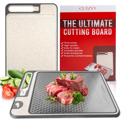Metal Cutting Boards For Kitchen, Safe Cutting Board Non Toxic, Chopping Board Stainless Steel, Poultry/Meat Safe, Small/Medium, Steel, Wheat Straw, Thin, Non Plastic, Juice Groove, Kitchen Gadgets