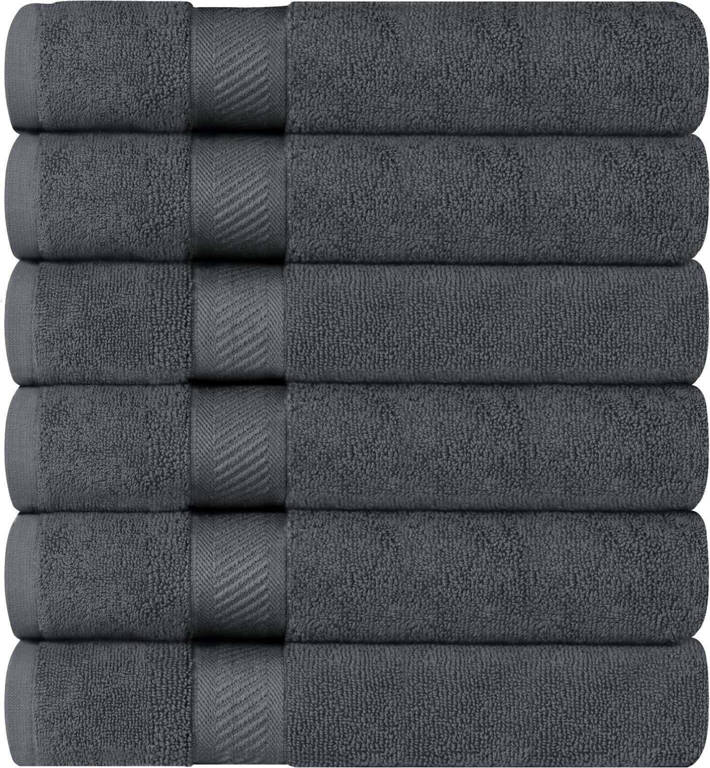 Utopia Towels 6 Pack Medium Bath Towel Set, 24 by 48 Inches, 500 GSM 100% Ring Spun Cotton, Lightweight and Highly Absorbent Quick Drying Premium Towels for Hotel, Spa and Bathroom, Grey