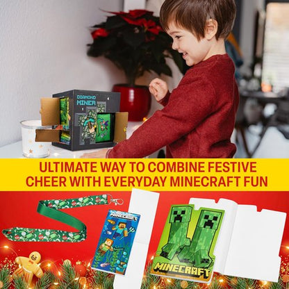 **Minecraft Advent Calendar 2025 - 24 Fun Items Including Keychains, Pens & Notebooks - Perfect Gamer Xmas Gift**