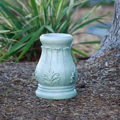 Alpine Corporation 12" Tall Roman Column Gazing Globe Display Stand - Indoor/Outdoor Use
