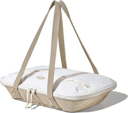 OXO Good Grips Insulated Casserole Carrier - Keep Dishes Hot or Cold | Stylish Oat Color