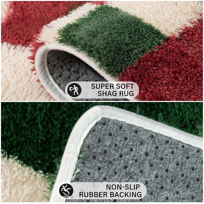 Christmas 4' x 6' Area Rug for Kids Room - Soft Fluffy Shag Carpet (Variation: Christmas+4' x 6' Rectangular)