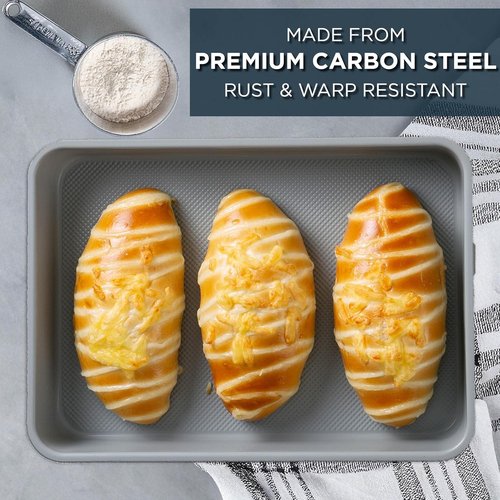 Country Kitchen Nonstick Bakeware Set - Durable & Easy Release, Navy | 6-Piece Stackable Set