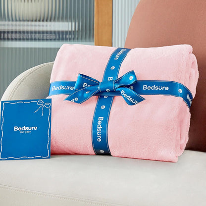 Bedsure GentleSoft Pink Fleece Throw Blanket - Cozy 300GSM Soft Blanket for Couch, 50x60 Inches