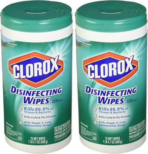 Clorox Disinfecting Wipes - Fresh Scent, 75 Count | Convenient 2-Pack for Effective Cleaning
