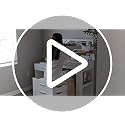4-in-1 Vanity Desk with Mirror, LED Lights & Storage Stool
