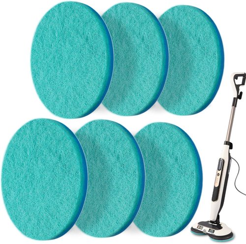 Frescares S7001 Steam Mop Pads - Upgraded All-in-One Cleaning Solution for Hard Floors | 6 Green Pads