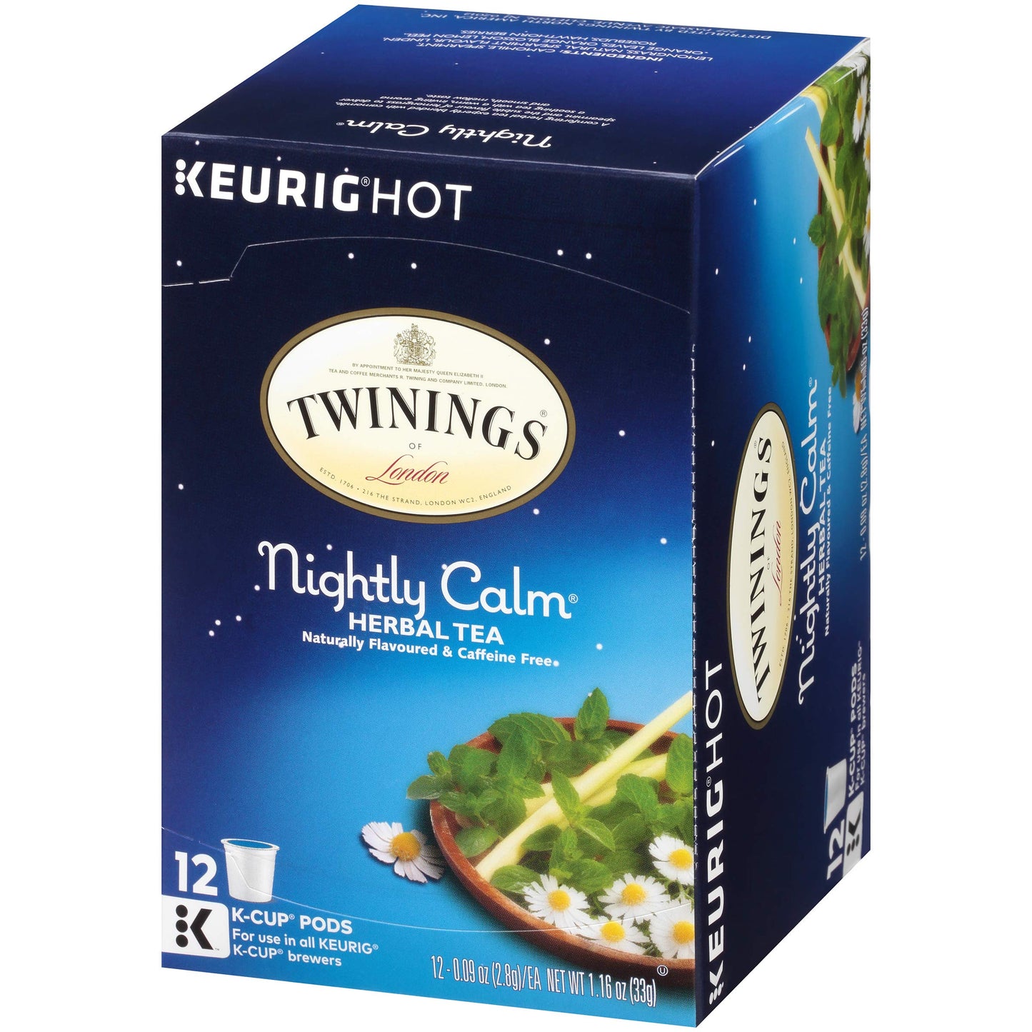 Twinings of London Nightly Calm Herbal Tea K-Cups for Keurig, 12 Count