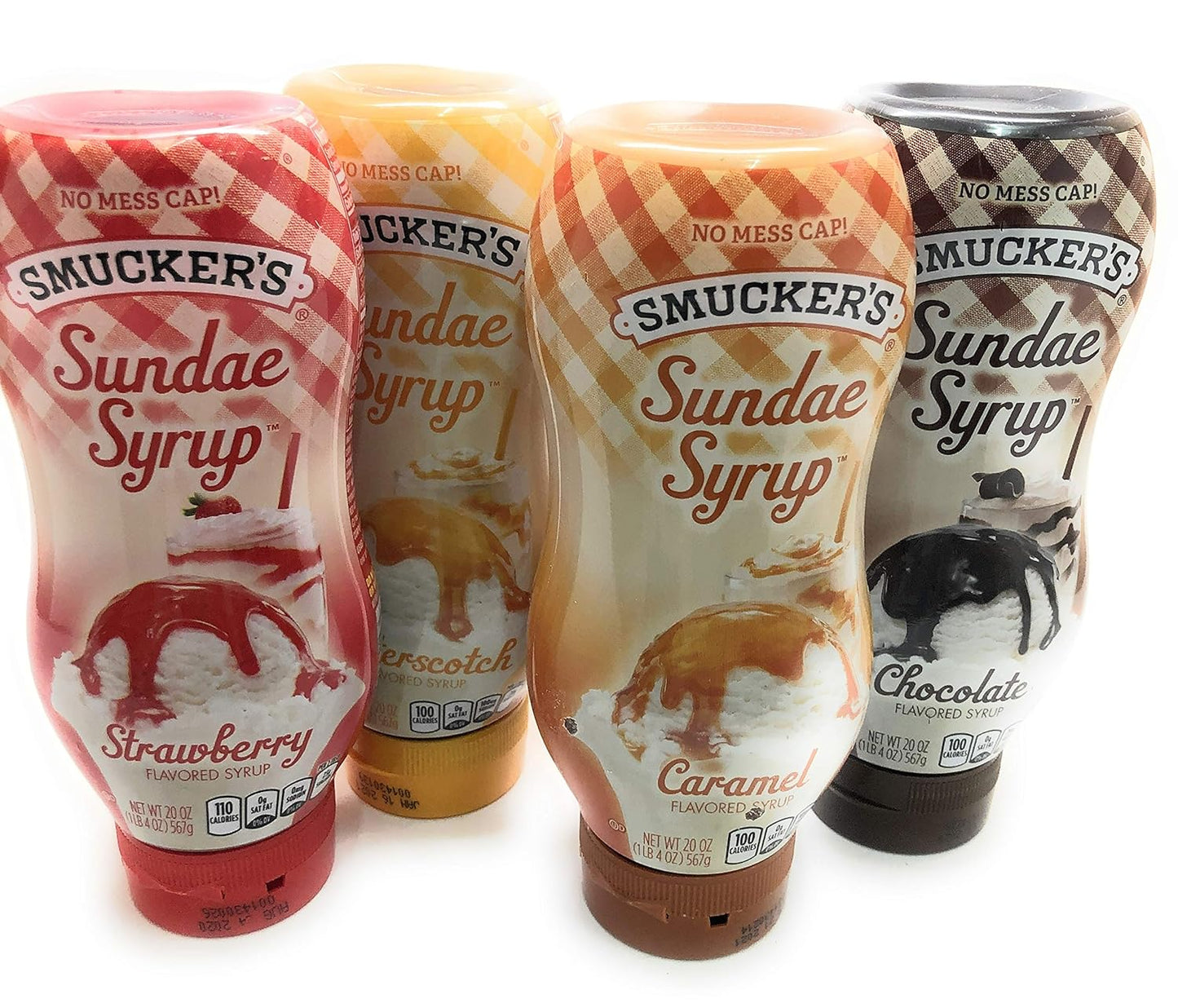 Smuckers Sundae Syrup Variety Pack - Chocolate, Caramel, Butterscotch & Strawberry (4-Pack)
