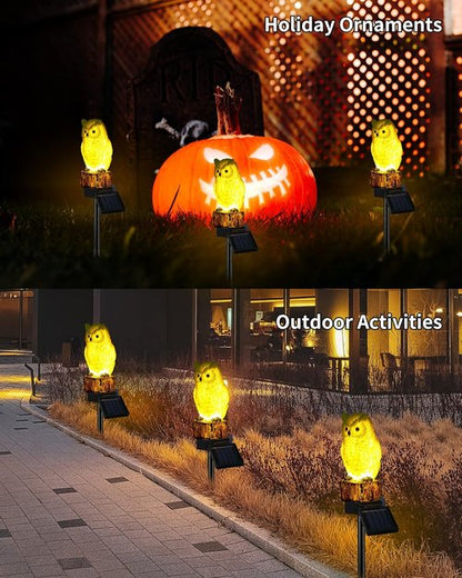 iStatue Owl Solar Garden Stake Light - Waterproof Cute Animal Figurine for Pathway & Patio Decor