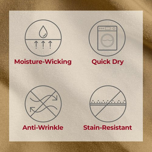 Mellanni Split King Sheets Set - 5 PC Iconic Collection Bedding - Hotel Luxury, Extra Soft, Cooling Bed Sheets - Wrinkle, Fade, Stain Resistant (Split King, Gold)