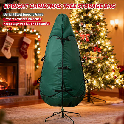 Upright Christmas Tree Storage Bag - 7.5 Ft Cover for 6 to 7.5 Ft Trees | Durable Protection