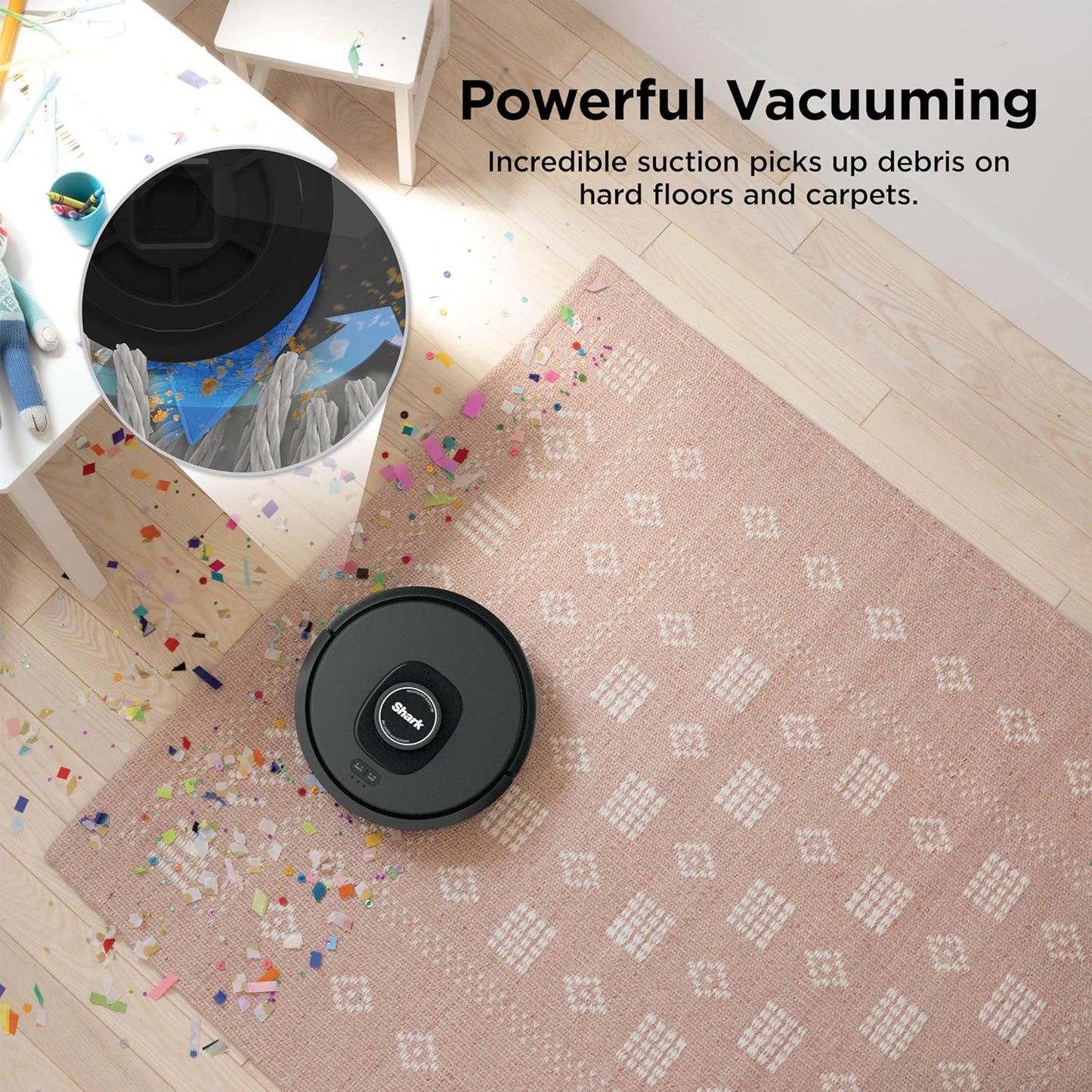 Shark AV2501S AI Ultra Robot Vacuum - Matrix Clean & Home Mapping | 30-Day HEPA Self-Empty Base, Dark Grey