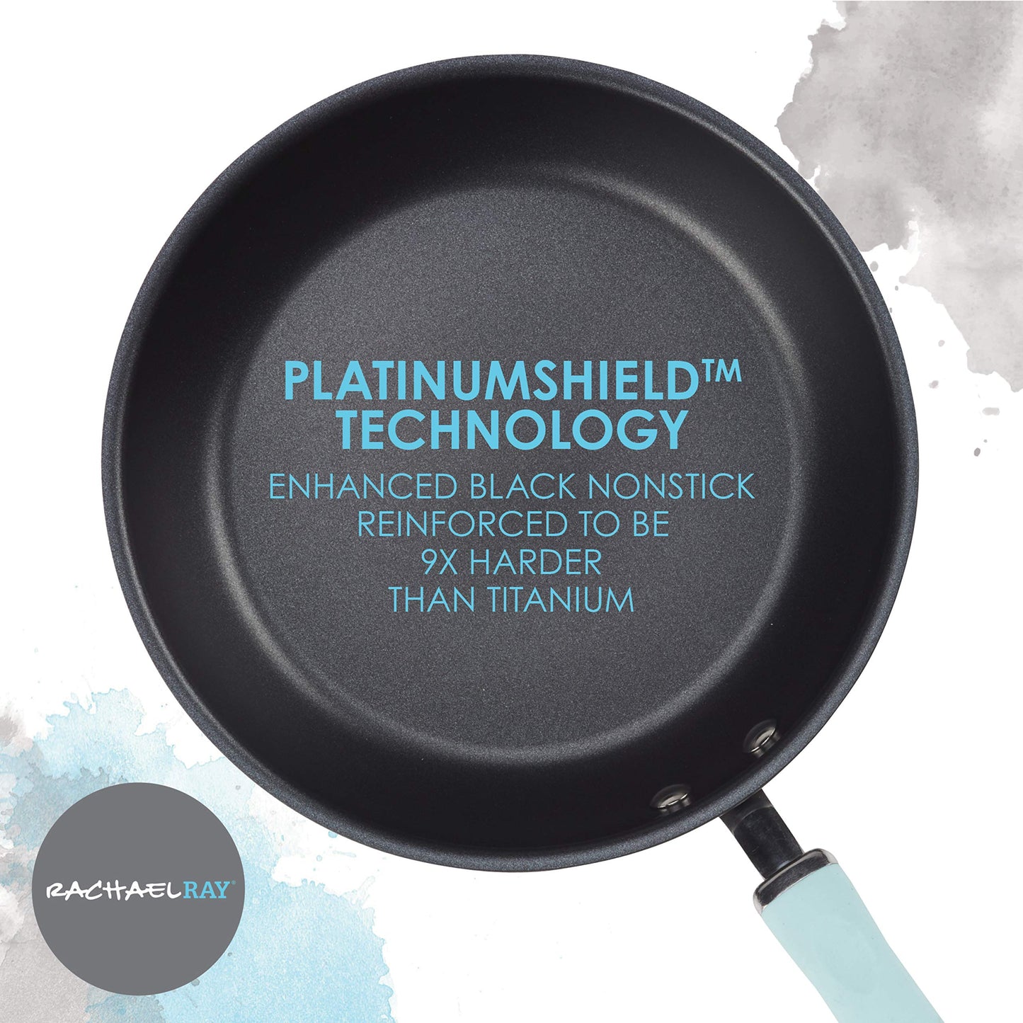 Rachael Ray Create Delicious Deep Hard Anodized Nonstick Frying Pan / Fry Pan / Hard Anodized Skillet - 10.25 Inch, Gray