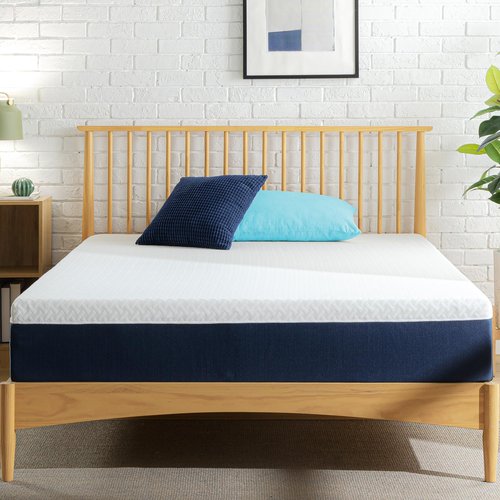 ZINUS 10 Inch Queen Cooling Comfort Hybrid Mattress [New Version], Fiberglass Free, Medium Firm Feel, Motion Isolation, Certified Safe Foams & Fabric