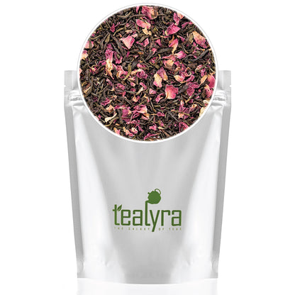 Tealyra - Rosy Earl Grey - Black Tea from Sri Lanka with Jasmine Green Tea and Rose Petals - Fresh Award Winning Tea - Loose Leaf Tea - Medium Caffeine - 110g (4-ounce)