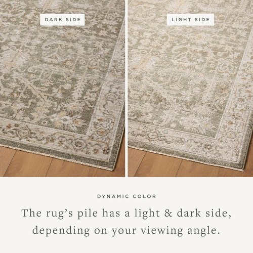 Loloi Magnolia Home | Pace Collection PAC-06 Area Rug - Forrest/Natural - 7'10" x 10' Size
