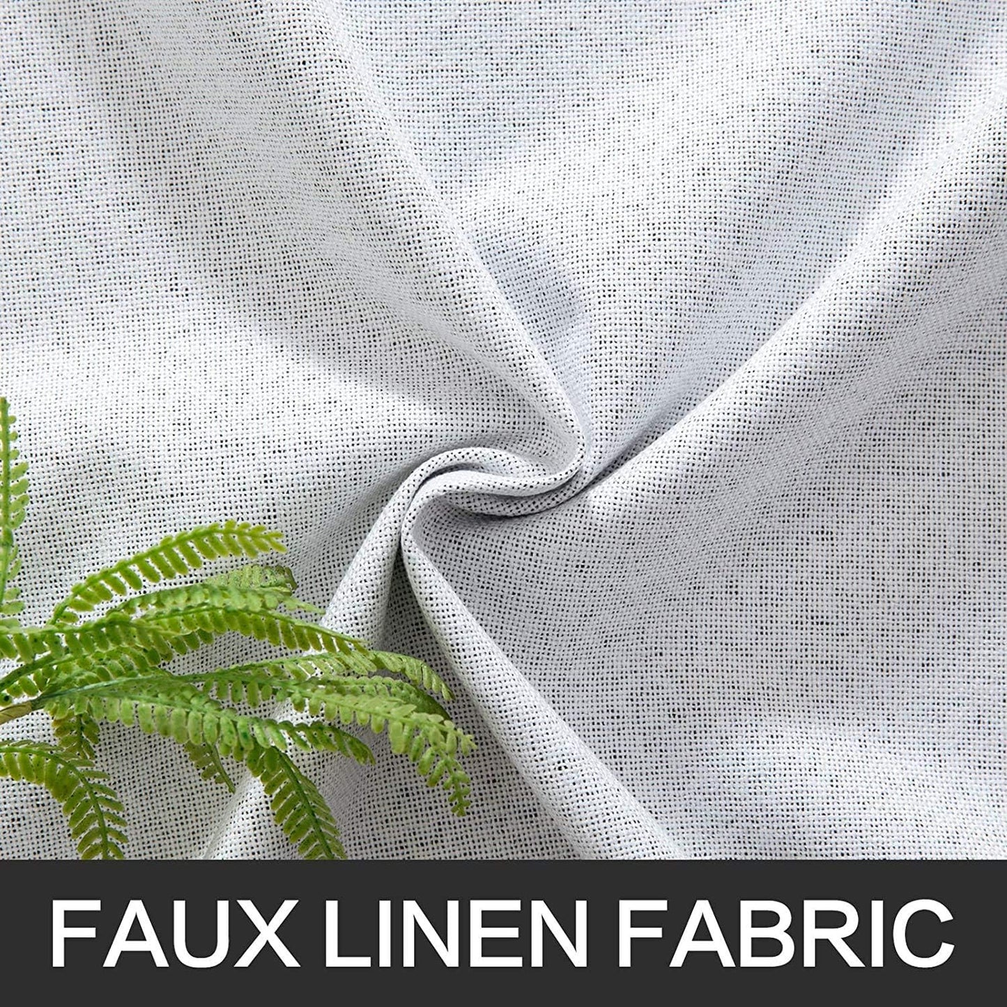 MIULEE Blackout Curtains - 100% Thermal Insulated Room Darkening Drapes | Grayish White, 42x63 Inch (2 Panels)