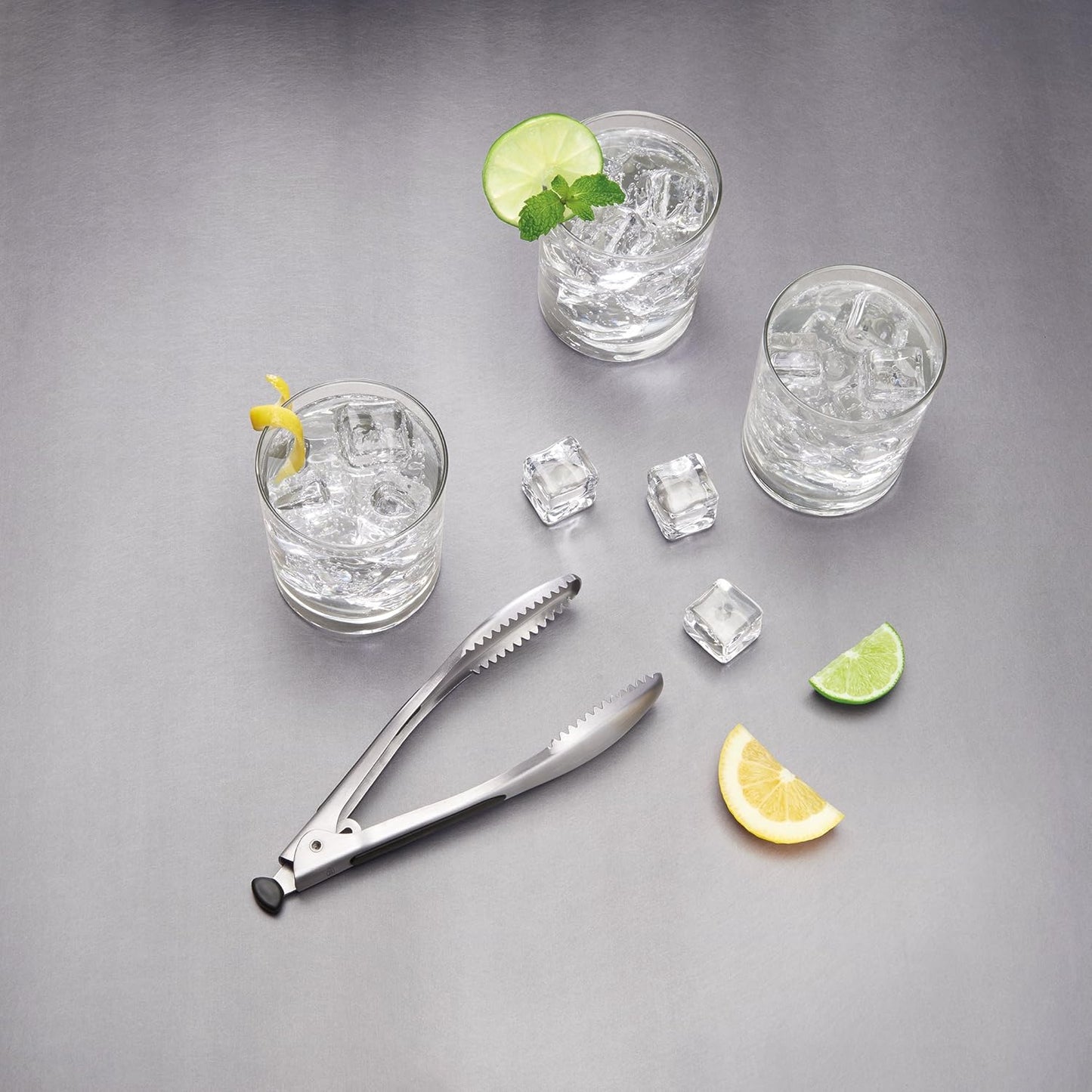 OXO 3107300 Steel Ice Bucket and Tongs Set