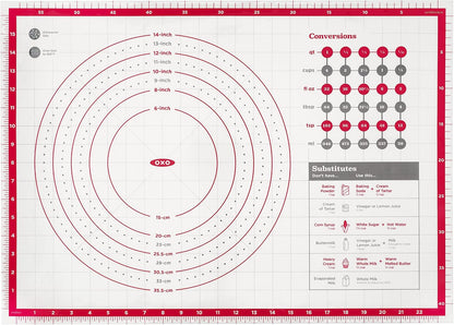 OXO Good Grips Non-Slip Silicone Pastry Mat - Built-In Measurements for Perfect Baking
