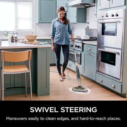 Shark S7001 Mop - 3 Steam Modes & LED Headlights - Scrub & Sanitize Hard Floors - Gold Finish