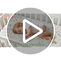 2-Pack Baby Muslin Crib Sheets - Green Leaf, 52 x 28 Inches, Elastic Fit