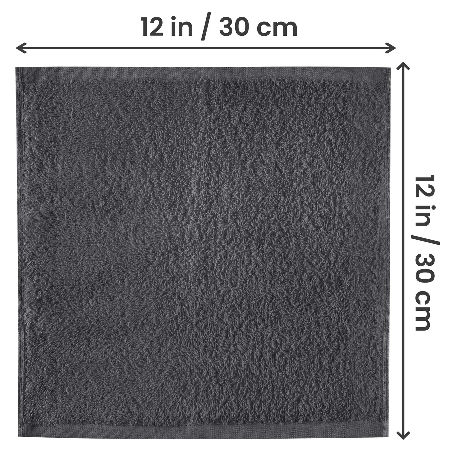 Utopia Towels 24 Pack Cotton Washcloths Set, 100% Ring Spun Cotton, Premium Quality Flannel Face Cloths, Highly Absorbent and Soft Feel Fingertip Towels, Grey