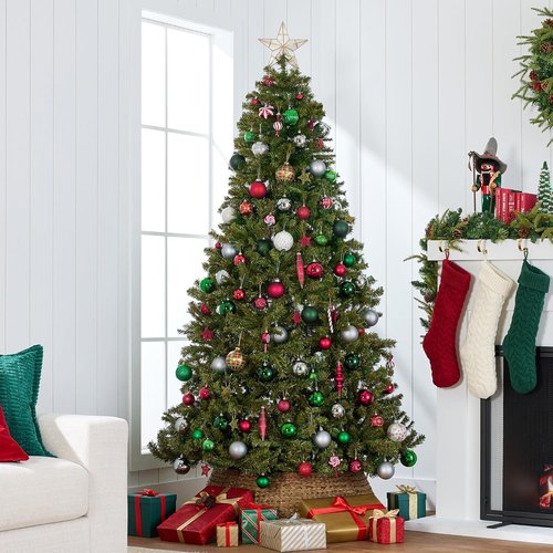 Best Choice Products 9ft Artificial Christmas Tree - Premium Unlit Realistic Spruce Holiday Décor | Easy Assembly, Metal Base
