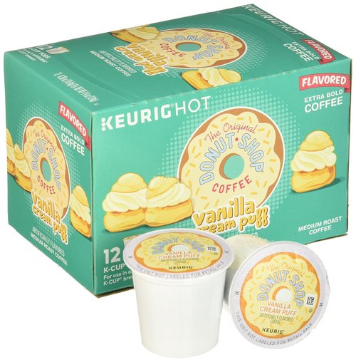 Keurig Green Mountain Donut Shop Coffee - Medium Roast Vanilla Puff Pods | 12 Count