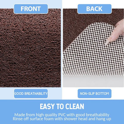 Hargiis Non-Slip Bathtub Mat, Anti Slip Shower Mat, Fast Drying Bathtub Mats, Foot Scrubber Mat, Anti Slip Mat for Tub, Floor, Bathroom, Kitchen, Home, Hotel (Brown 40"×16")