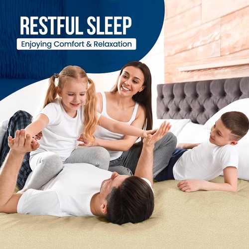 Twin XL Size Mattress Protector Waterproof, Premium 200 GSM Terry Mattress Cover, Soft & Breathable Bed Cover, Fitted Sheet Style Stretchable Deep Pockets 15" by Utopia Bedding (Beige)