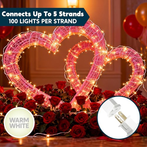 Joiedomi Christmas String Lights - 100 Count Mini Warm Fairy Lights for Indoor & Outdoor Decor - 21.4 FT White Wire