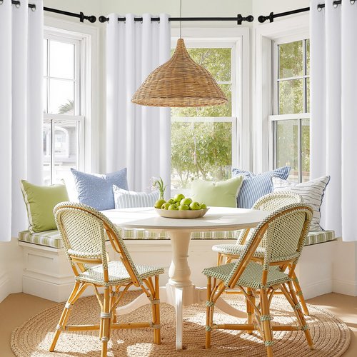 NICETOWN 100% Blackout White Curtains 48 inch Long, Grommet Thermal Window Treatment Full Blackout Curtains for Kitchen/Cafe, 2 Panels, W37 x L48