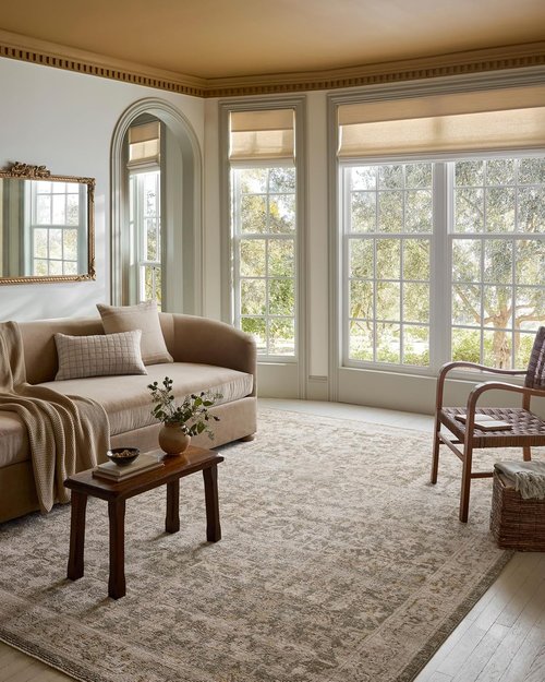 Loloi Magnolia Home | Pace Collection PAC-06 Area Rug - Forrest/Natural - 7'10" x 10' Size