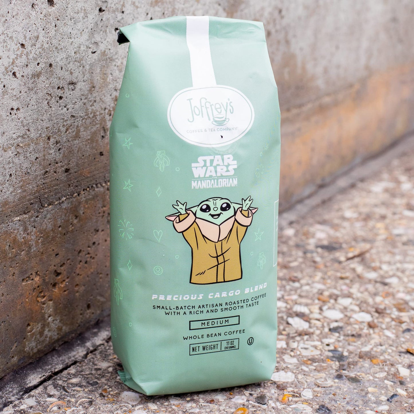 Joffrey's Coffee - Star Wars The Mandalorian - Precious Cargo Blend, Star Wars Licensed Coffee Collection, Artisan Medium Roast, Rich & Smooth Taste, Brew or French Press (Whole Bean, 11oz)