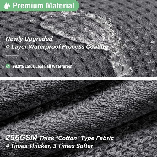 Dynamene Extra Long Fabric Shower Curtain - Waffle Weave 90 Inches Long Heavy Duty Cloth Shower Curtains for Bathroom, 256GSM Tall Hotel Luxury Bath Curtain Set with 12 Plastic Hooks, Charcoal Grey