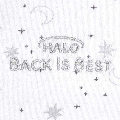 HALO 100% Cotton Sleepsack Swaddle - 3-Way Adjustable Wearable Blanket, TOG 1.5, Midnight Moons Grey, Small (3-6 Months)