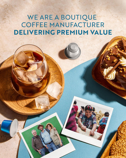 ROSSO CAFFE Espresso Coffee Pods, Compatible with Nespresso Original Machines, Reserve Ice Pack, 80 Capsules - Made in Italy