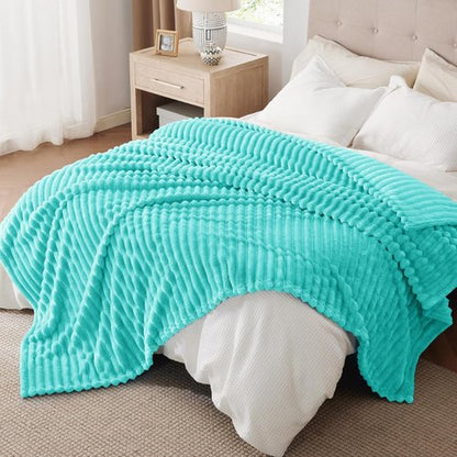 Bedsure GentleSoft Blue King Size Blanket - Cozy Fleece Throw for Women | 108x90 Inches, Ideal Birthday Gift