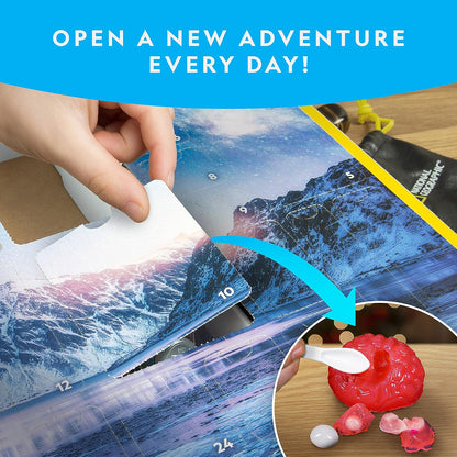 National Geographic Science Kit & Rock Collection Advent Calendar - 24 Days of STEM Experiments for Kids Ages 8-12
